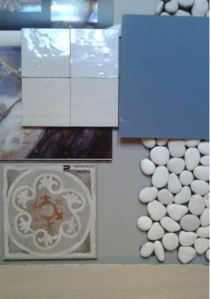 i colori bianco ghiaccio tortora e blu intenso